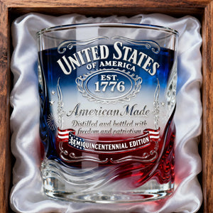 Proud Anniversary Round Glass - Gifts For Patriots 05QHLU300126-Homacus