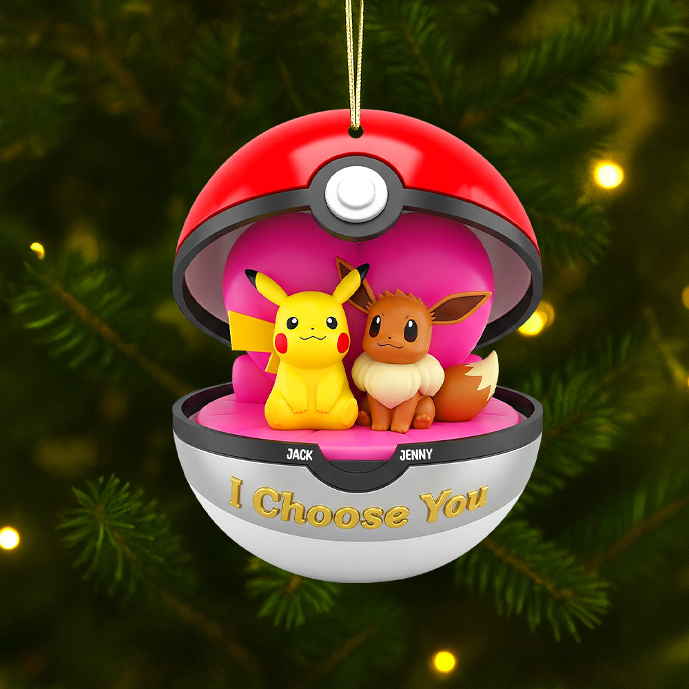 I Choose You Personalized Gifts For Couple Christmas Acrylic Ornament 04natn210825-Homacus