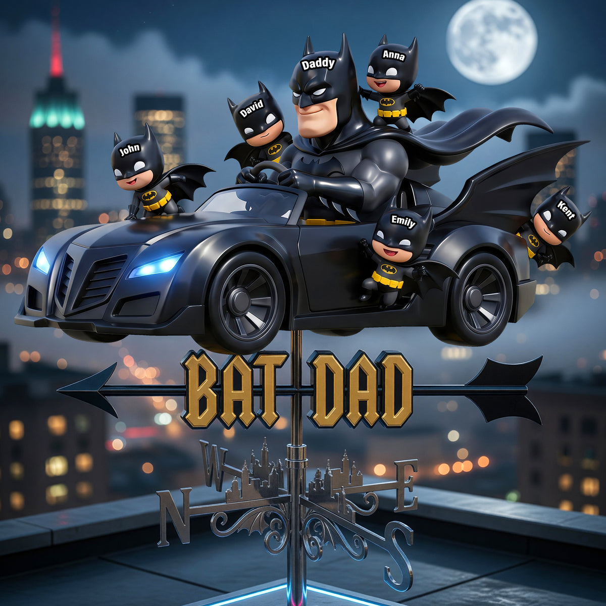 Night Guardian Dad Weather Vane - Personalized Gifts For Dads 01NAQN180526-Homacus