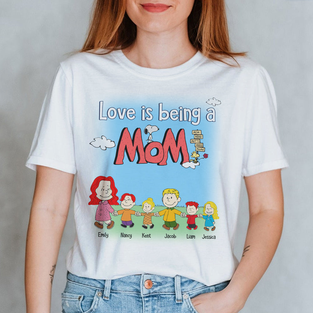 Personalized Gifts For Mom Shirt Love Is Being A Mom 01topu220224-Homacus