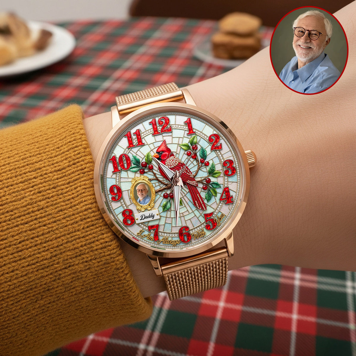 Heaven Cardinal Mesh Strap Quartz Watch - Personalized Gifts For Heaven Memorial 01HUMG280725-Homacus