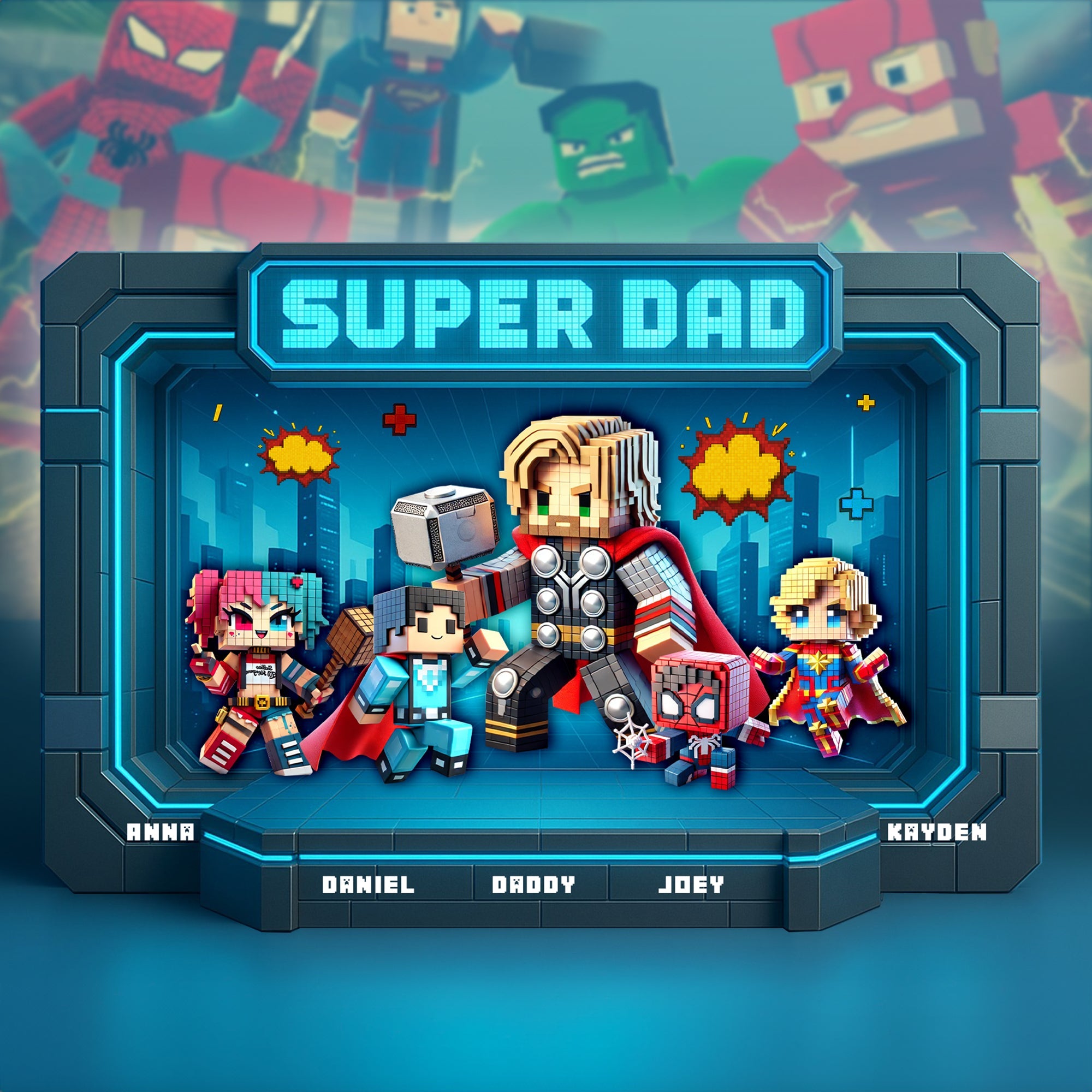 Super Dad Acrylic Plaque - Personalized Gifts For Father 02KALU300425-Homacus