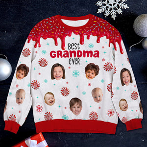 Custom Photo Gift for Grandma, Best Grandma Ever Sweatshirt 02TOQN051024-Homacus