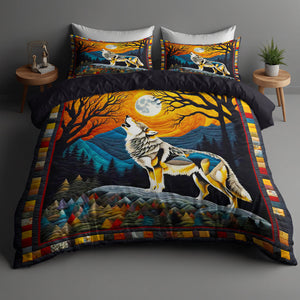 Wolf Quilt Bed Set Gifts For Wolf Lovers 04HUDT200125-Homacus