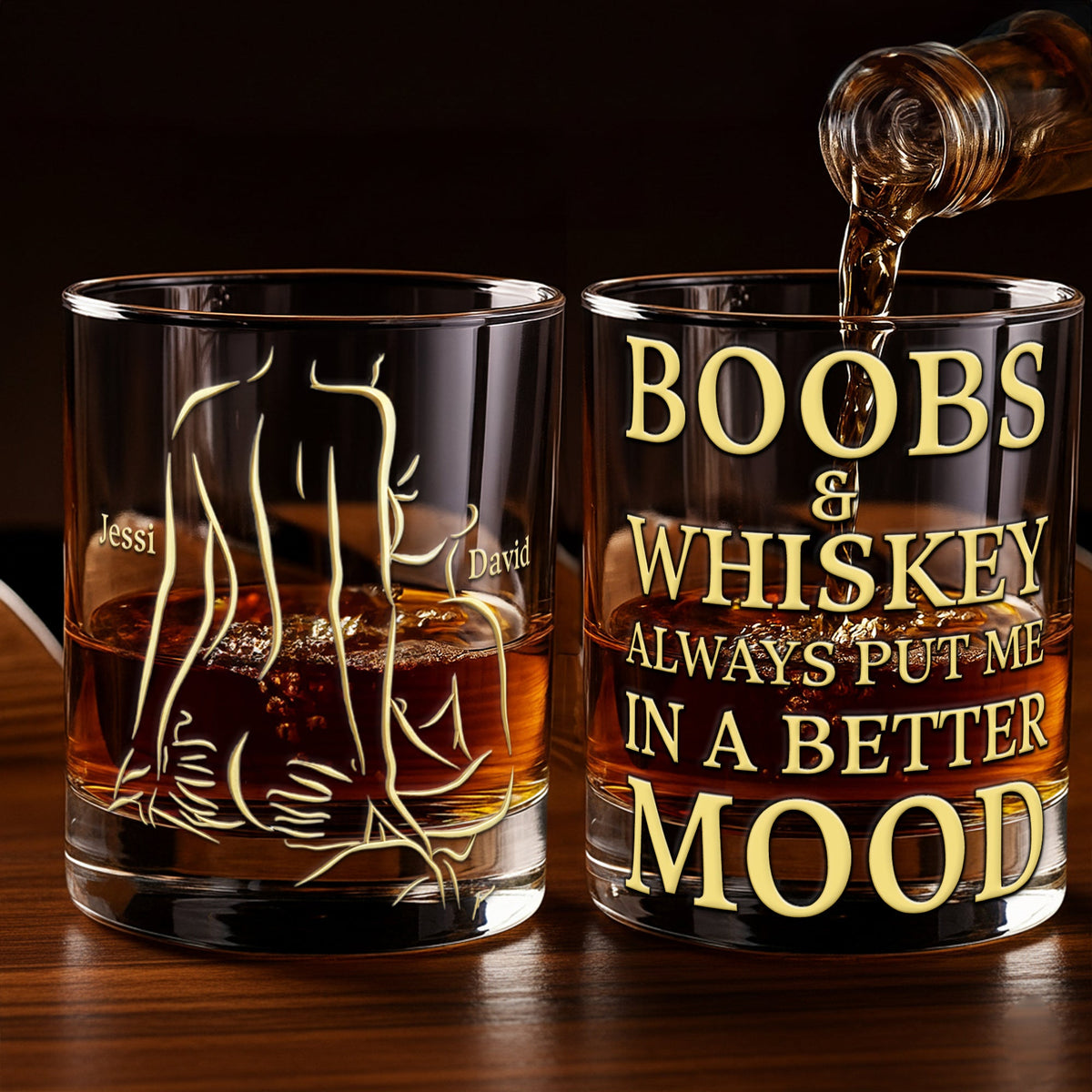 The Best Mood Round Glass - Personalized Gifts For Couples 03NALU221125-Homacus