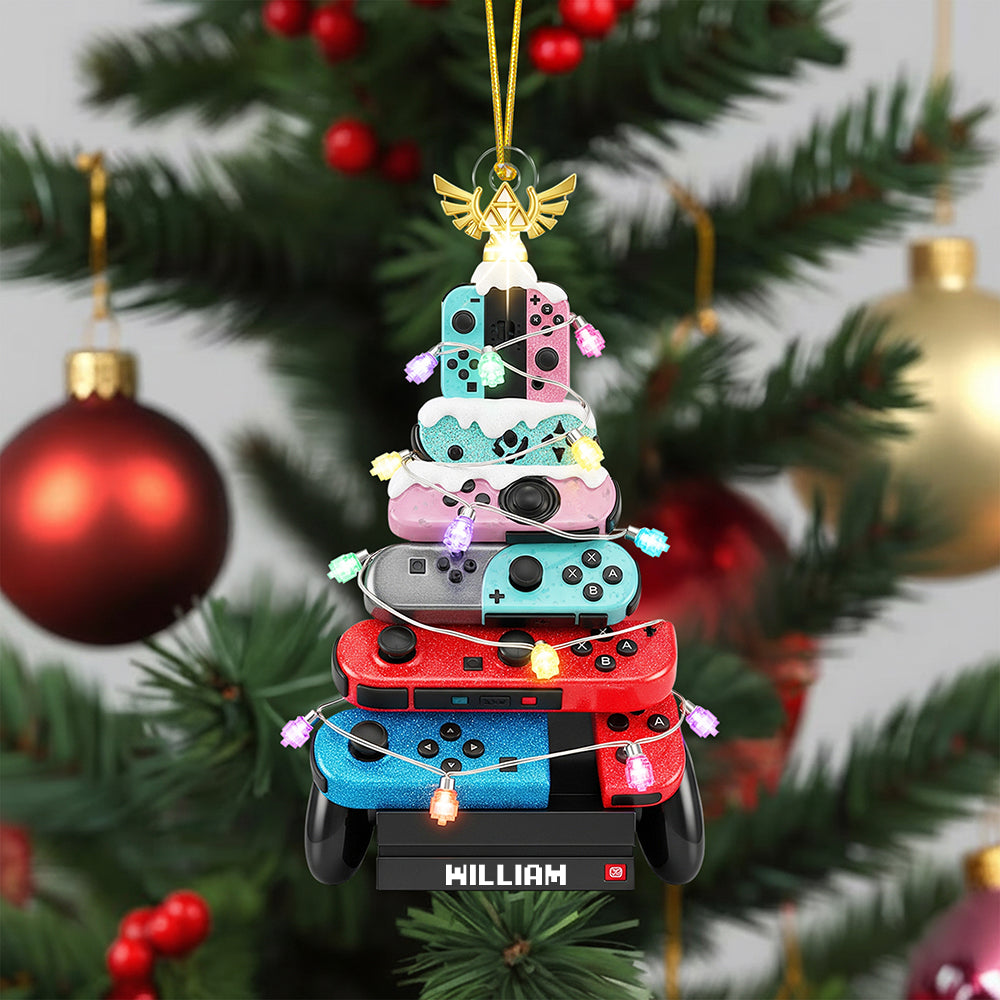 Gaming Tree Christmas Ornament - Personalized Gifts For Gamers 04naqn040925-Homacus