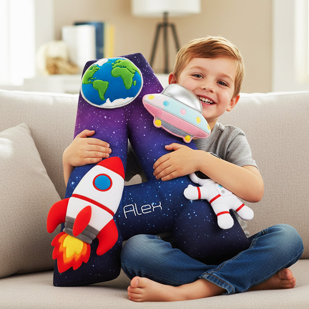 Space Alphabet Custom Shaped Pillow Personalized Gifts 01hyta151125-Homacus
