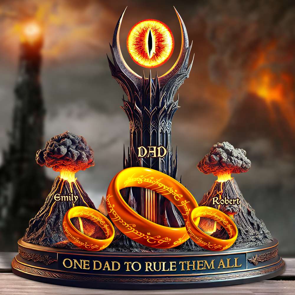 Dad Plaque One Dad To Rule Them All - Personalized Gifts For Dad 04hudt160425-Homacus