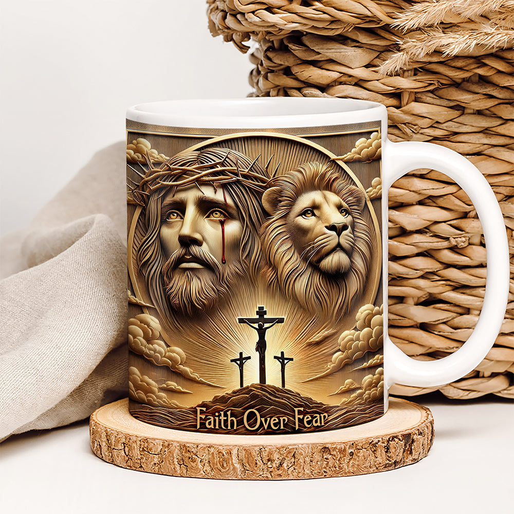 Gifts For Jesus Lover Coffee Mug Faith Over Fear 05xqqn150125