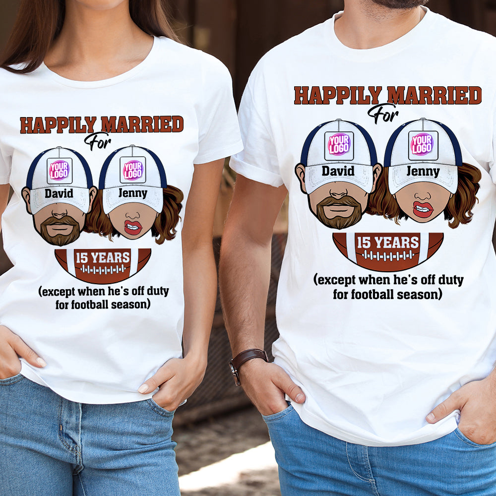 1 Years Wedding Anniversary T-Shirt Football Couple Gift 1 Years Wedding Anniversary T-Shirt Football Couple Gift