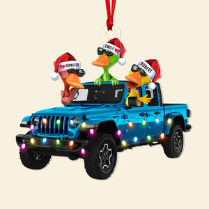 Personalized Gifts For Off-road Lovers, Christmas Ornament Duck Couple 01qhqn121022-Homacus