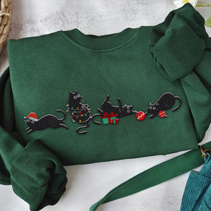 Christmas Gifts For Cat Lovers Embroidered Shirt 149acxx260824-Homacus