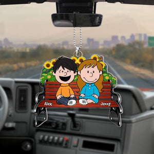 Personalized Gifts For Couple Car Ornament 03OHMH101224HH-Homacus