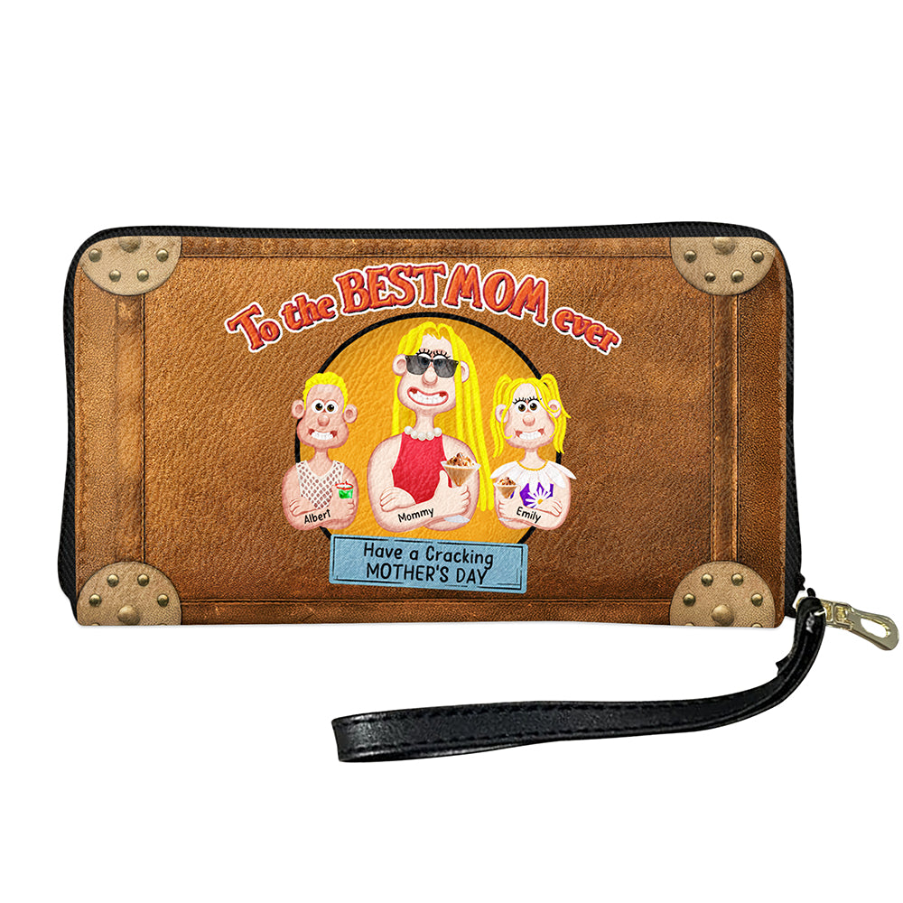 Personalized Gifts For Mom Twill Faux Leather Wallet Best Mommy Ever 05KAQN110325PA-Homacus