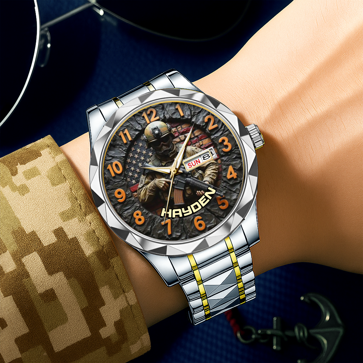 Veteran Stainless Steel Men's Watch - Personalized Gifts For Veteran 01hulu250725-Homacus