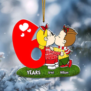 Personalized Gifts For Couples, Kissing Couple Acrylic Ornament 04OHLU271124HG-Homacus