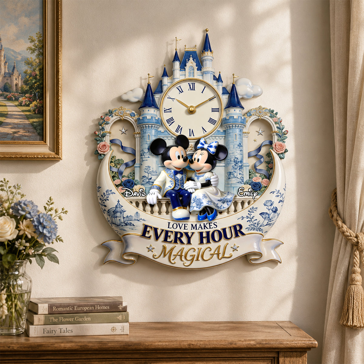 Sweetheart Couple Hanging Wall Clock - Personalized Gift For Couples 02PGDH140726-Homacus