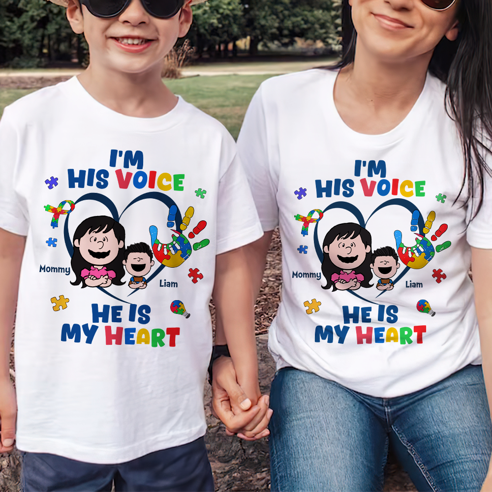 Personalized Gifts For Autism Mom Shirt I'm His Voice 03kapu240225hh-Homacus