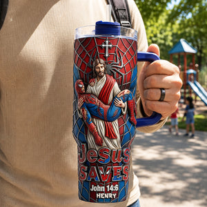 Saved By Grace 40oz Tumbler - Personalized Gifts For Christians 01HUDT050826