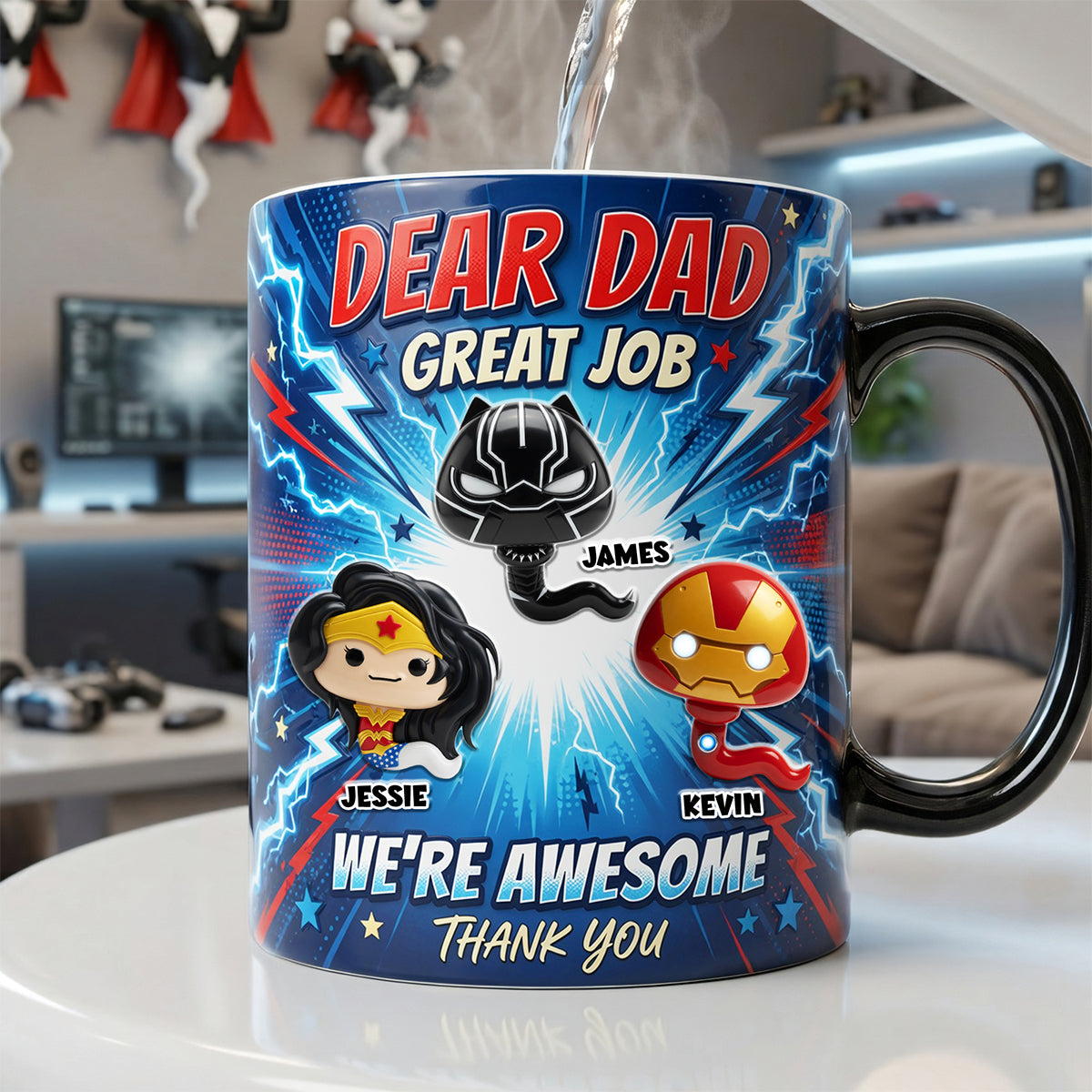 Powerful Dad Magic Coffee Mug - Personalized Gifts For Dads 03HUTA190526-Homacus