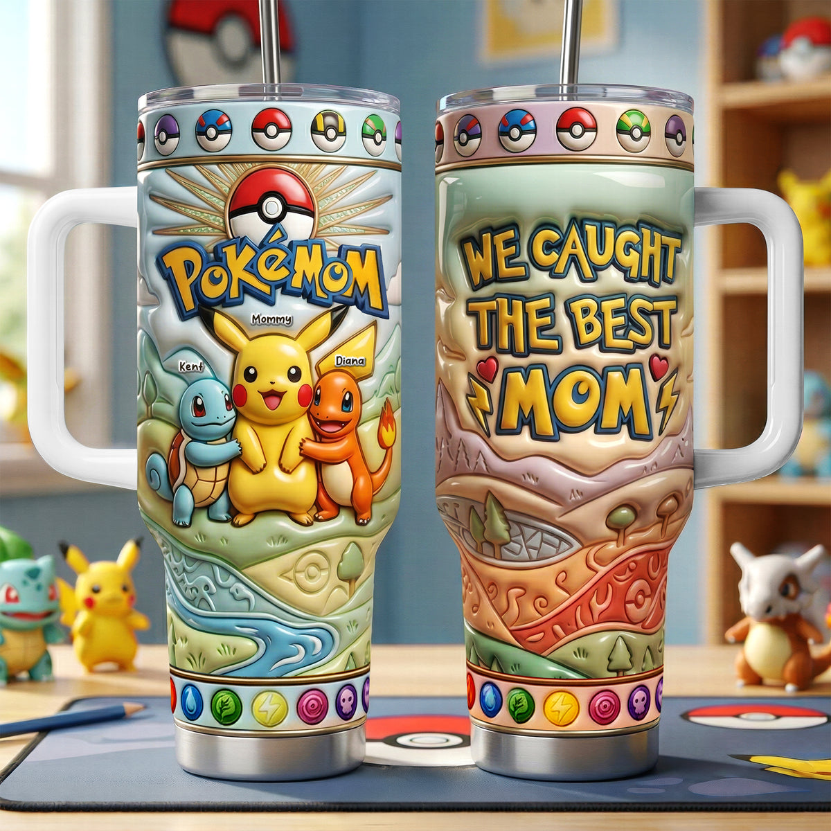 Lovely Magical Mom 40oz Tumbler With Handle - Personalized Gifts For Moms 02QHQN030426-Homacus