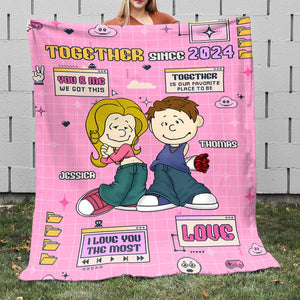 Personalized Gifts For Couple Blanket 03TODT070125HG-Homacus