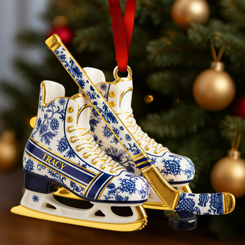 Classic Ice Hockey Ornament Personalized Christmas Gifts 01PGDT291025-Homacus