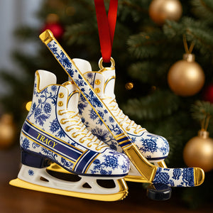 Classic Ice Hockey Ornament Personalized Christmas Gifts 01PGDT291025-Homacus