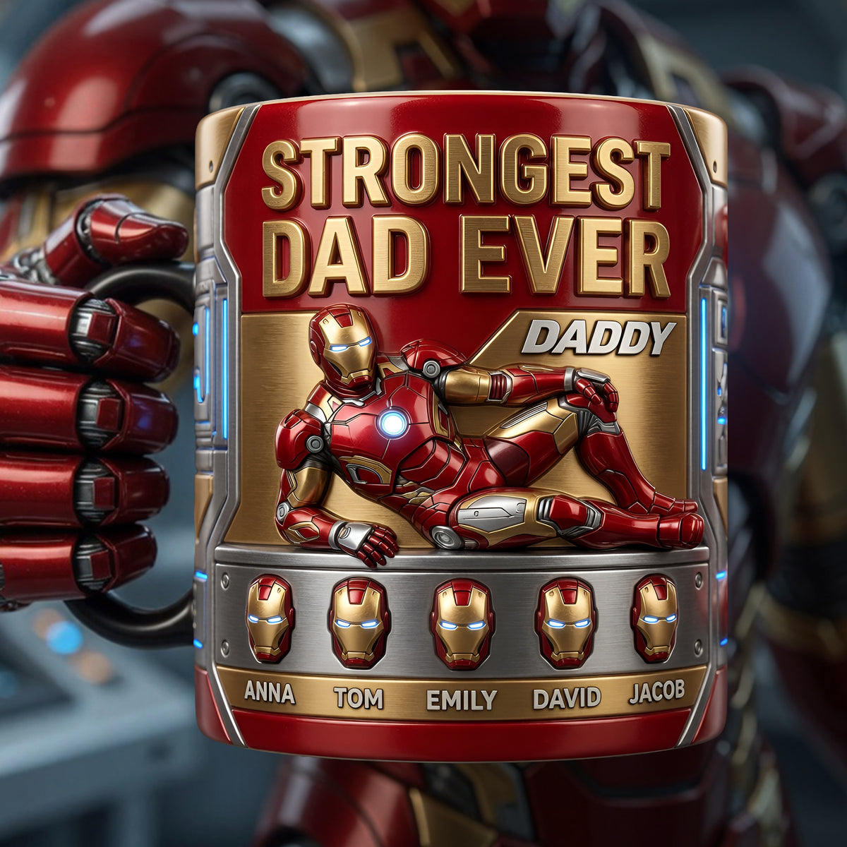 Strongest Dad Ever Magic Coffee Mug - Personalized Gifts For Dads 03TYLU300426-Homacus