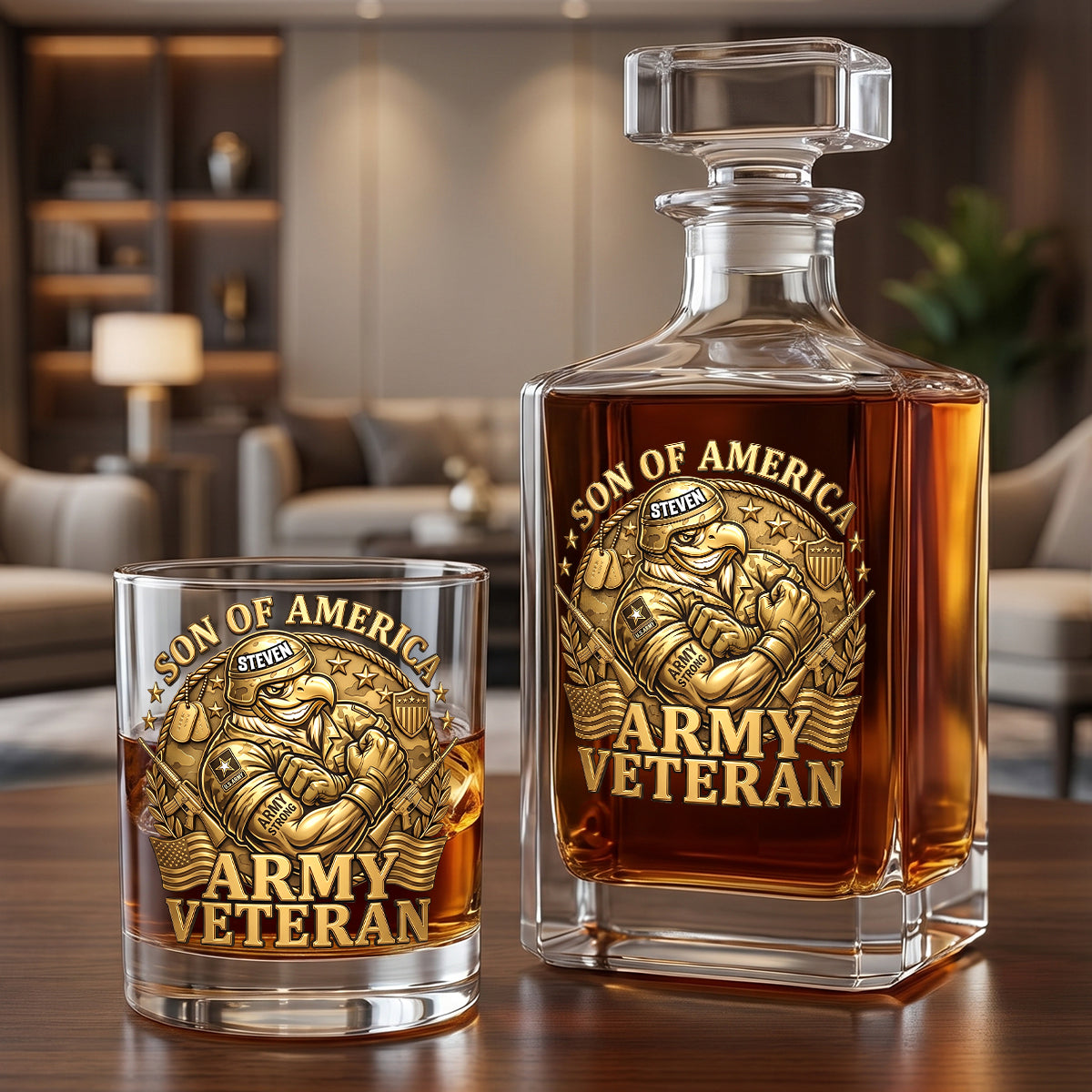 Ultimate Military Decanter Set - Personalized Gifts For Veterans 03nadh180626