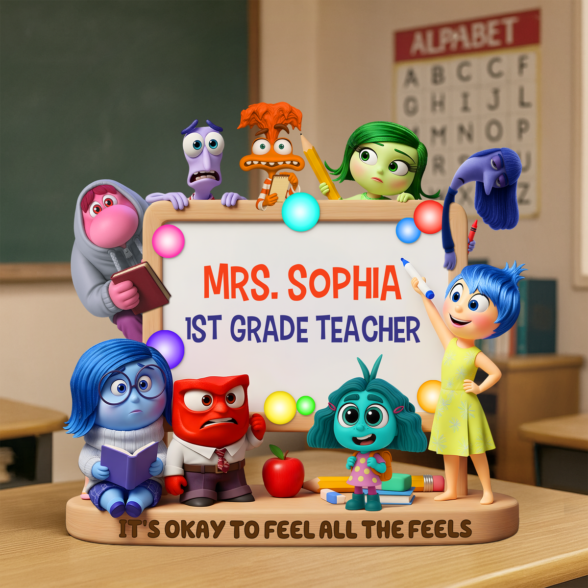 Cute Teacher Plaque - Personalized Gifts For Teacher 03napu270625-Homacus