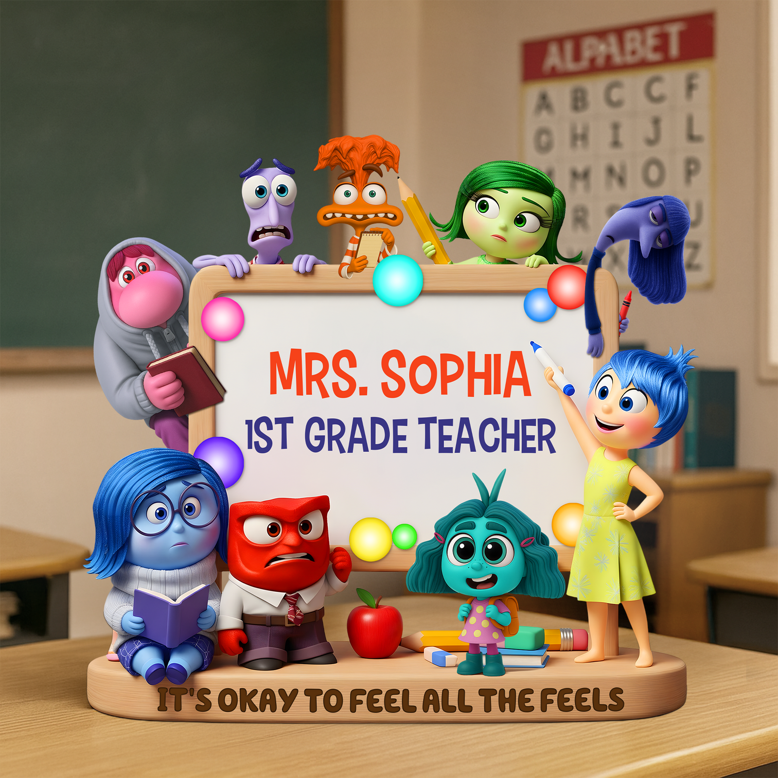 Cute Teacher Plaque - Personalized Gifts For Teacher 03napu270625-Homacus