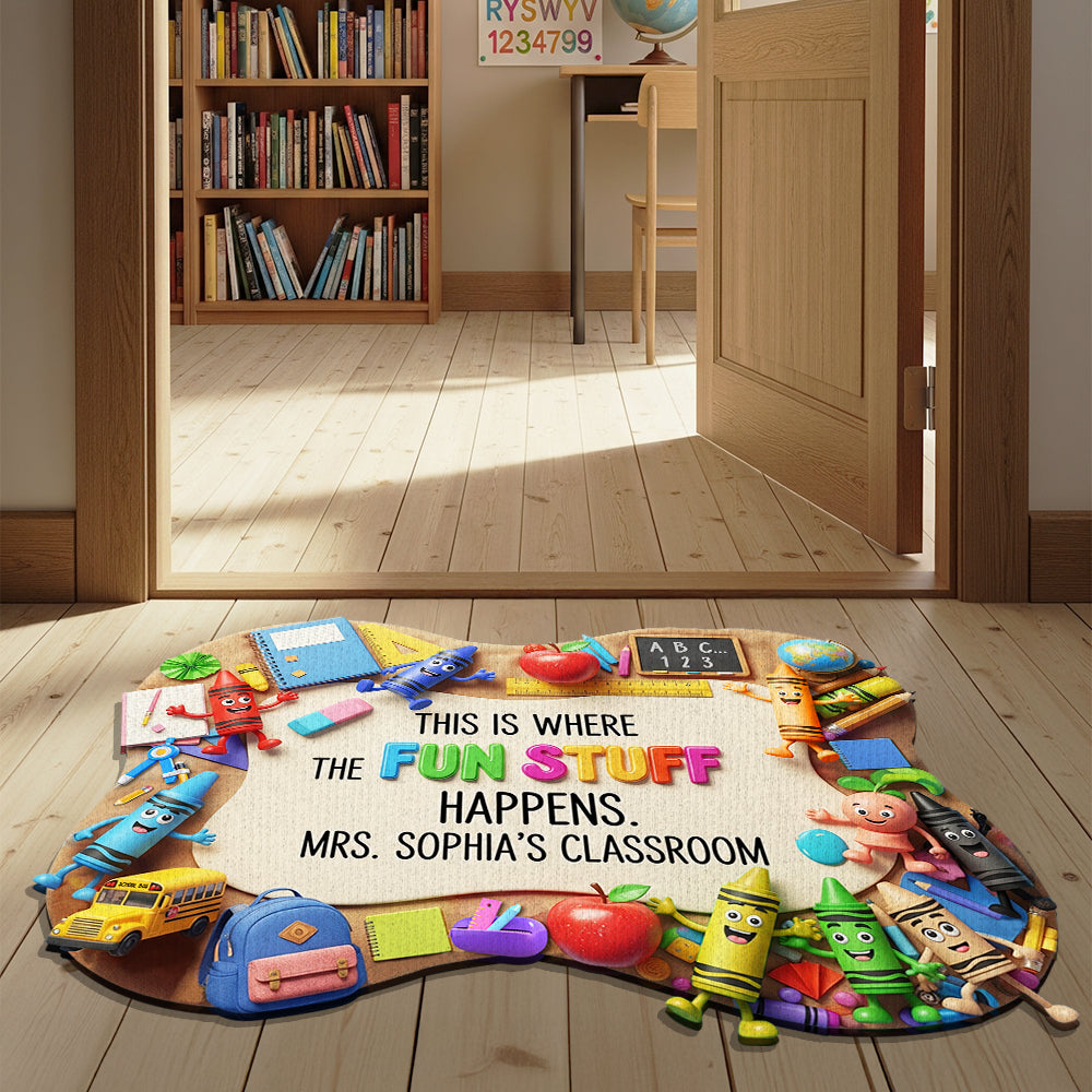 Fun & Colorful Doormat - Personalized Gifts For Teacher 03HUTN060825-Homacus