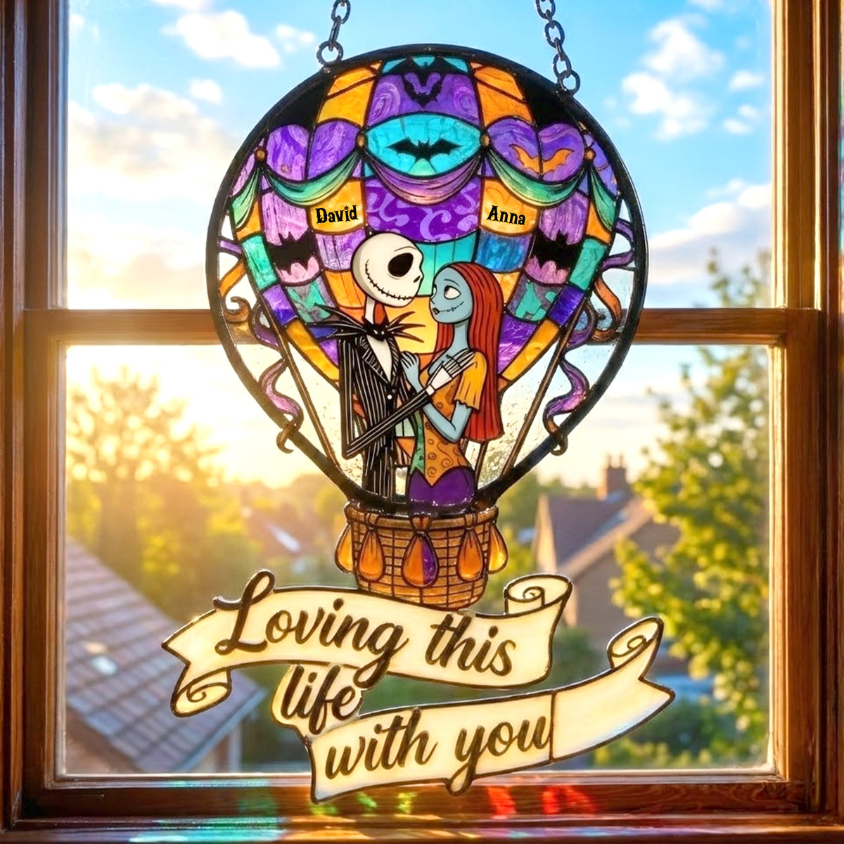 Gothic Couple Suncatcher Ornament - Personalized Gifts For Couple 02totn090126-Homacus