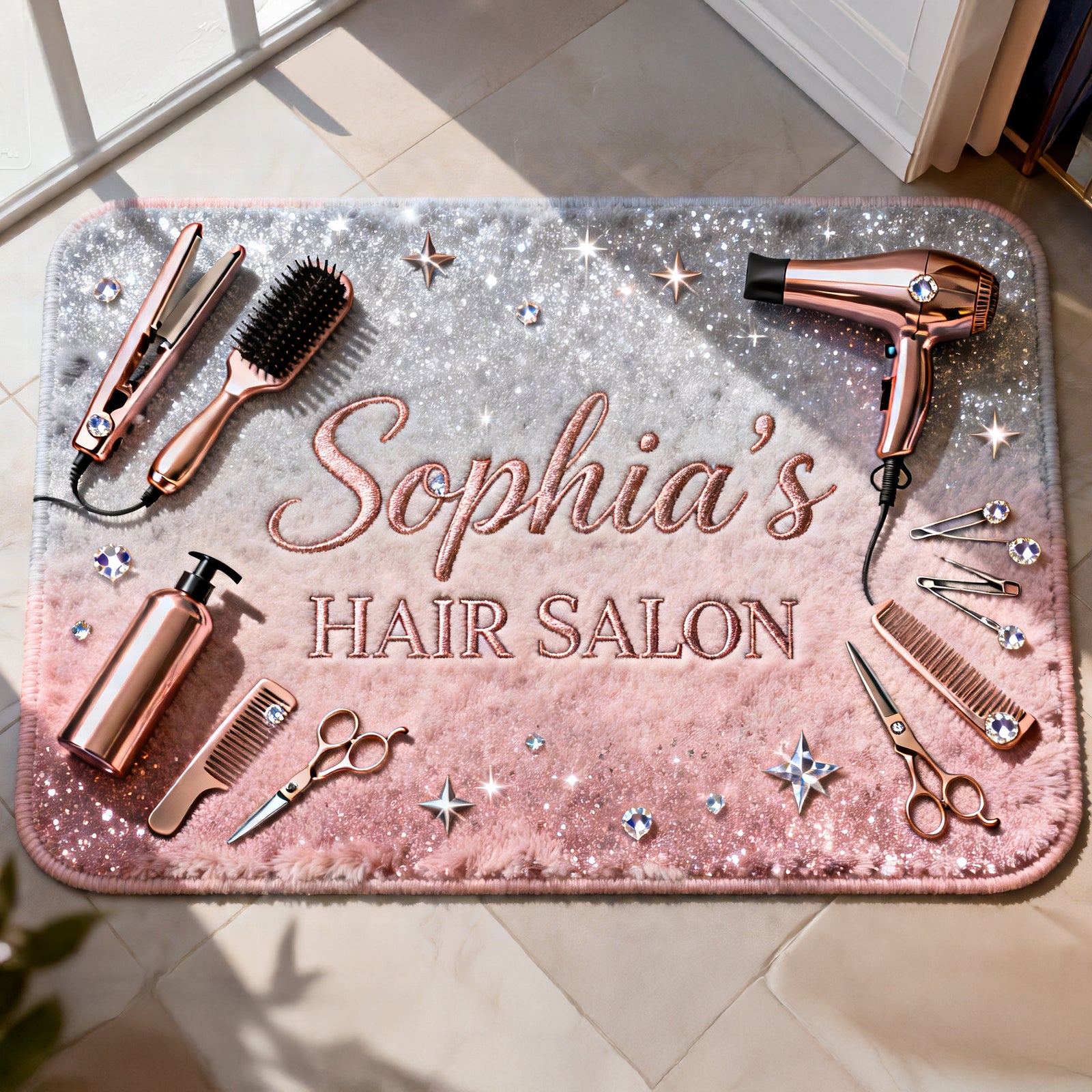 Hair Salon Doormat - Personalized Gifts For Hairstylist Doormat 05NAQN280226