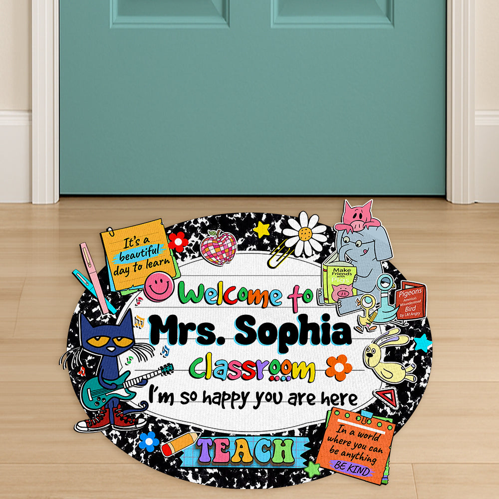 Welcome To Clasroom Doormat - Personalized Gifts For Teachers 01HULU210725-Homacus
