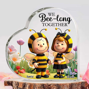 Personalized Gifts For Couple Heart Plaque Cartoon Bee Couple 05TGDT071224-Homacus