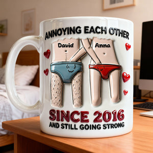Annoying Each Other Couple - Personalized Anniversary Gift For Couples 02NALU120126-Homacus