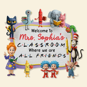 Welcome Classroom Doormat - Personalized Gifts For Teacher 02naqn250725-Homacus