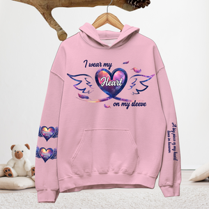 Personalized Memorial 3D Shirt Wear My Heart On My Sleeve-Homacus