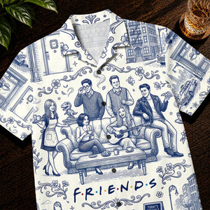 Toile de Jouy Hawaiian Shirt - Personalized Friendship Gift 02pgqn040726
