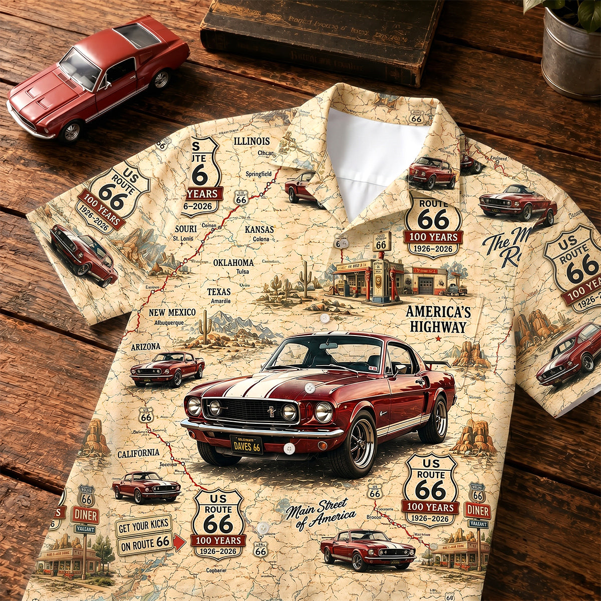 Vintage Highway Hawaiian Shirt Custom Photo Aniversary Gifts 02NADH010626-Homacus