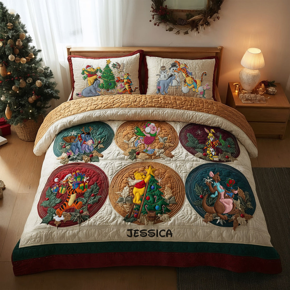 Cute Christmas Gang Quilt Bed Set - Personalized Gifts For Movie Fans 03QHLU031025-Homacus