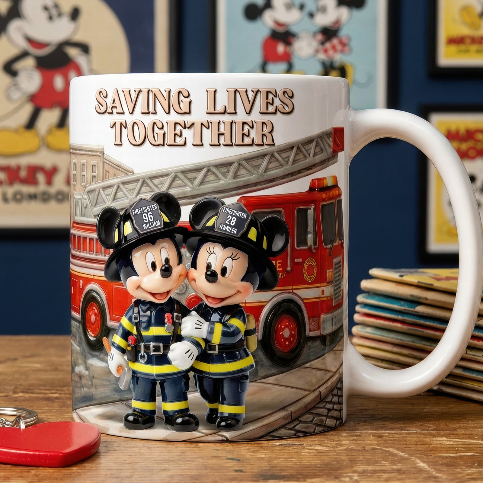 Firefighter Couple Coffee Mug - Personalized Gifts For Couple 02toqn190126-Homacus