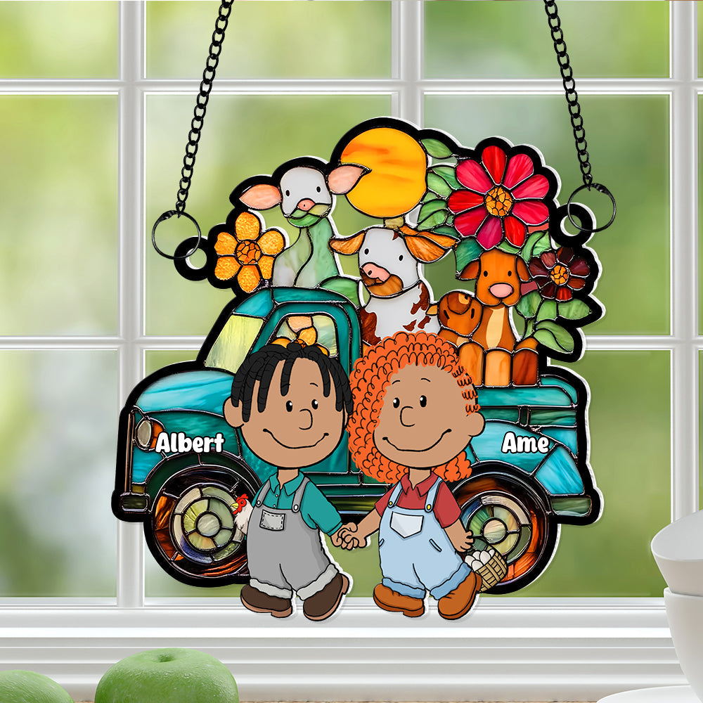 Personalized Gifts For Farmer Couples Suncatcher Ornament Farm Sweet Farm 01KALU140125HG-Homacus