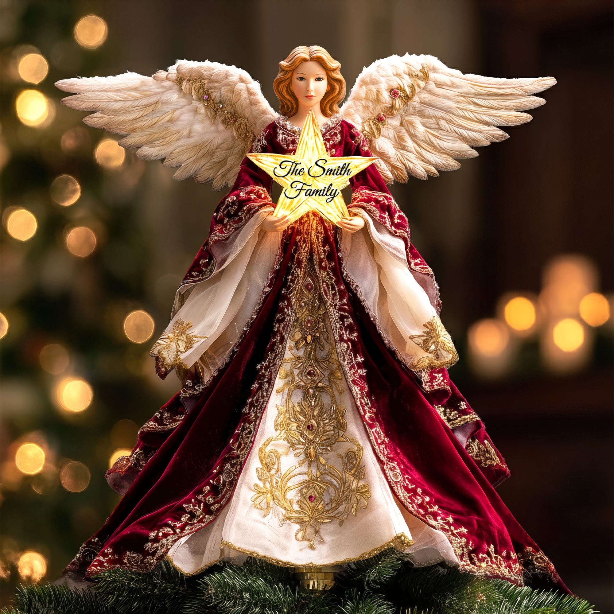 Guardian Angel Christmas Tree Topper – Personalized Gifts For Family 06tgqn191125-Homacus