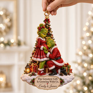 The Greatest Gifts Is Growing With Us Acrylic Ornament - Personalized Christmas Gifts For Couples 05ttdt210926-Homacus