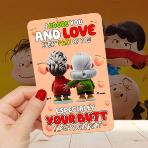 Personalized Funny Gifts For Couples Aluminum Wallet Card I Adore You 02OHLU311224-Homacus