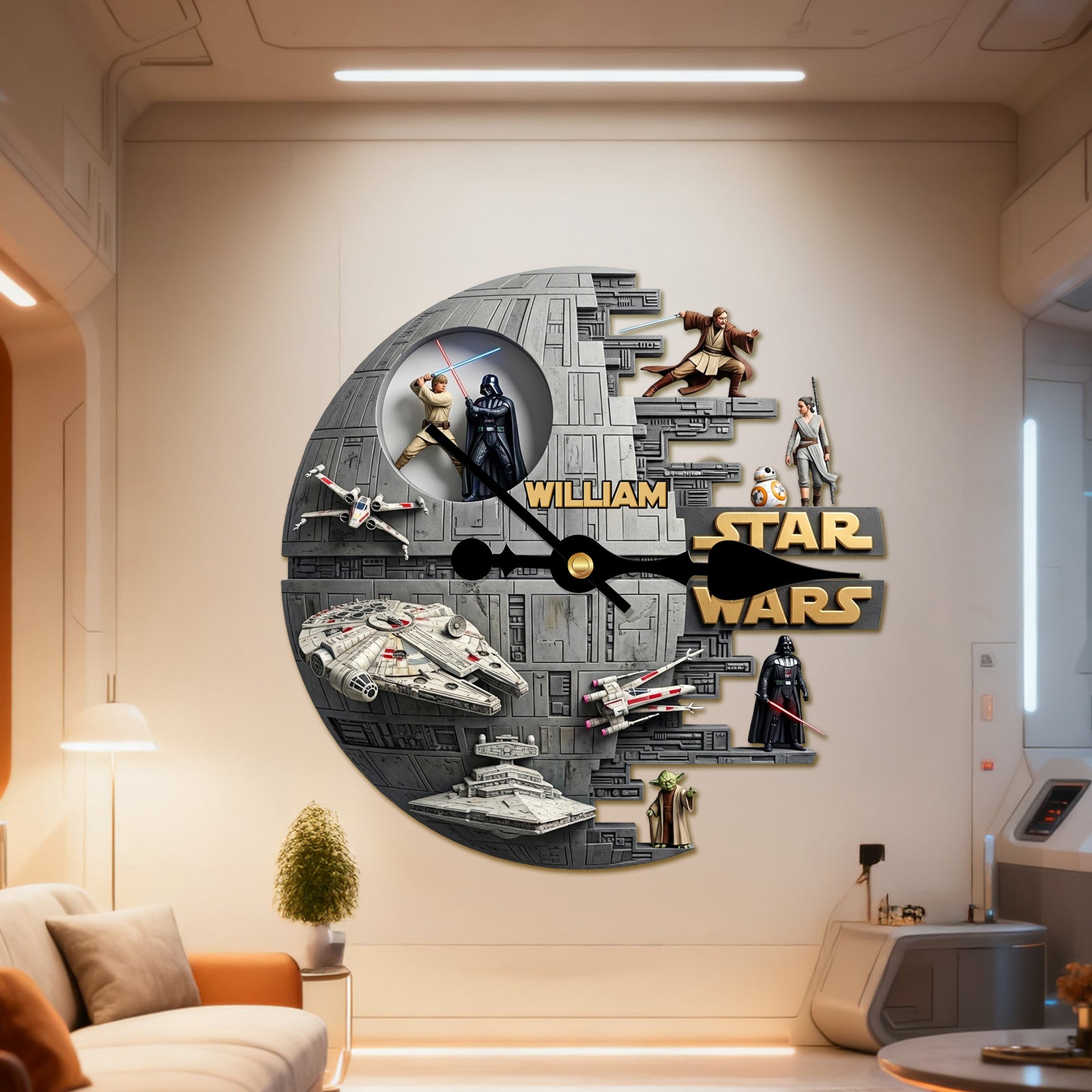 Universe Hanging Wall Clock Personalized Gifts 01KIMG240126-Homacus