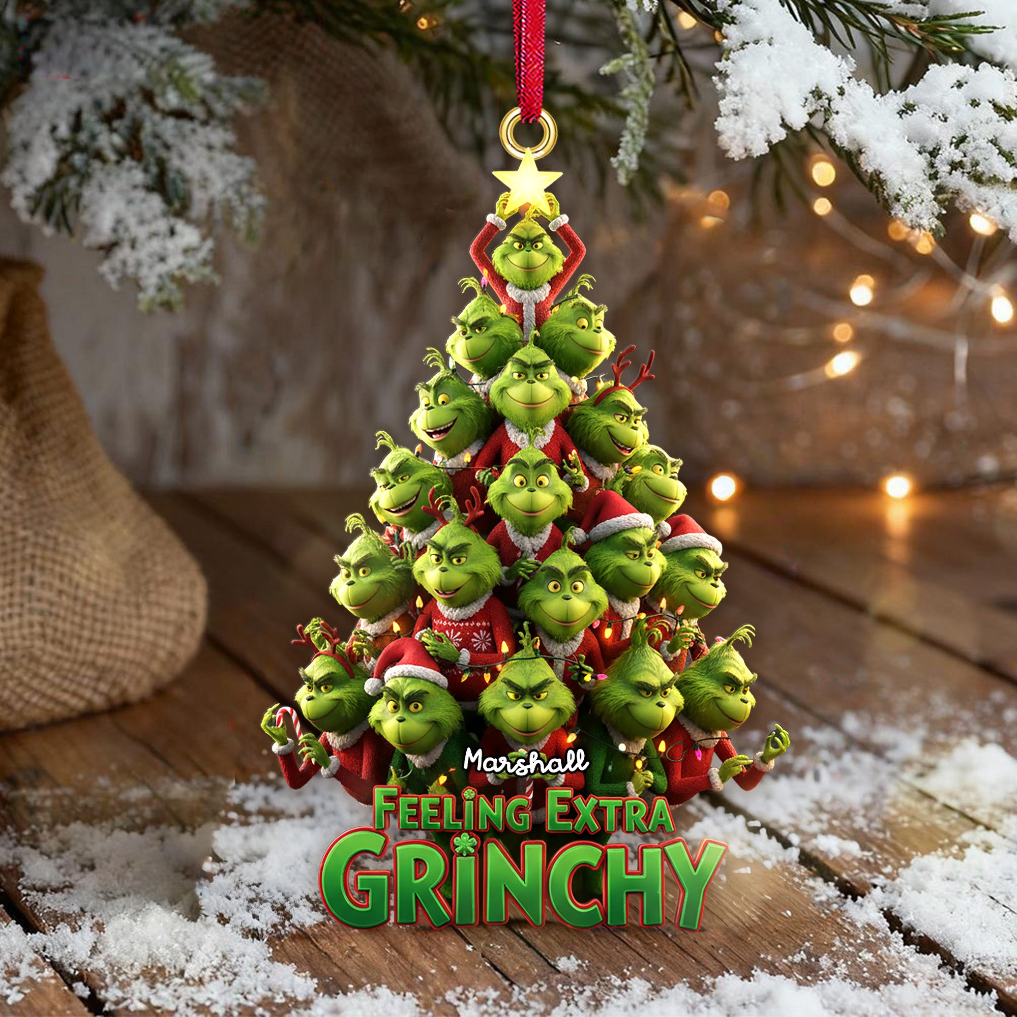Green Monster Acrylic Christmas Ornament - Personalized Gifts For Christmas 05hymg201125-Homacus